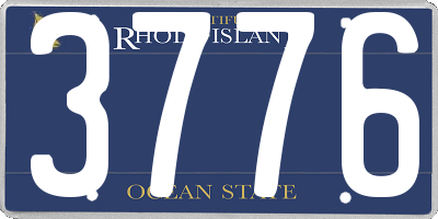 RI license plate 3776