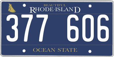 RI license plate 377606