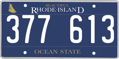 RI license plate 377613