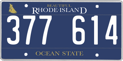 RI license plate 377614