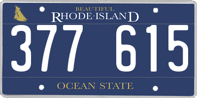 RI license plate 377615