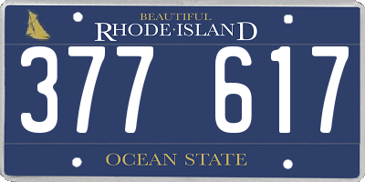 RI license plate 377617