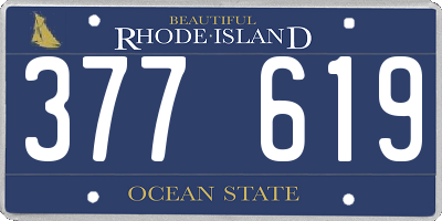RI license plate 377619