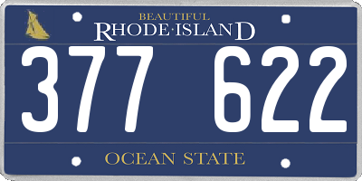 RI license plate 377622