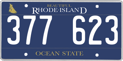 RI license plate 377623