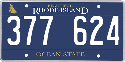 RI license plate 377624