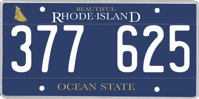 RI license plate 377625