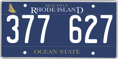 RI license plate 377627