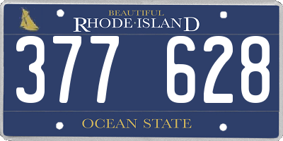 RI license plate 377628
