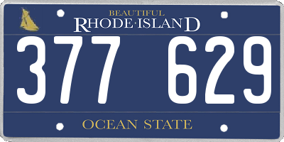 RI license plate 377629