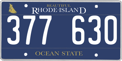 RI license plate 377630