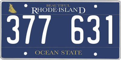 RI license plate 377631