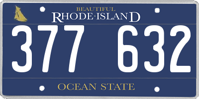 RI license plate 377632