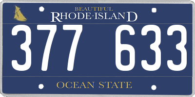 RI license plate 377633