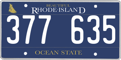 RI license plate 377635