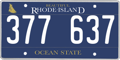 RI license plate 377637