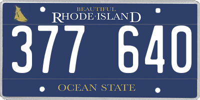 RI license plate 377640