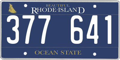 RI license plate 377641