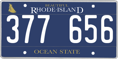 RI license plate 377656