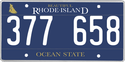 RI license plate 377658