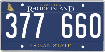RI license plate 377660
