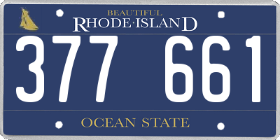 RI license plate 377661