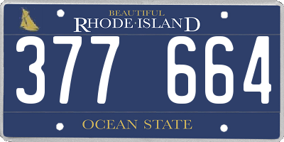 RI license plate 377664