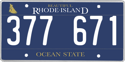 RI license plate 377671