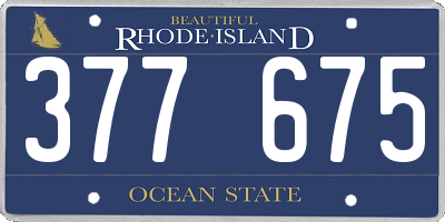 RI license plate 377675