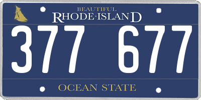 RI license plate 377677