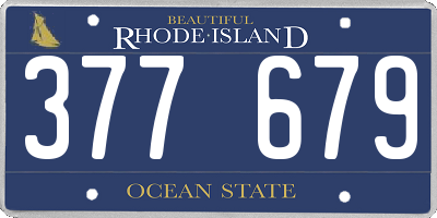 RI license plate 377679