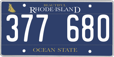 RI license plate 377680