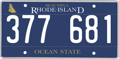 RI license plate 377681