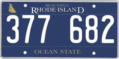 RI license plate 377682