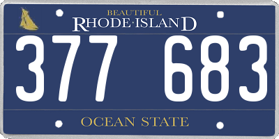 RI license plate 377683