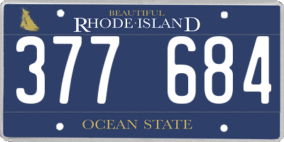 RI license plate 377684