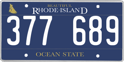RI license plate 377689