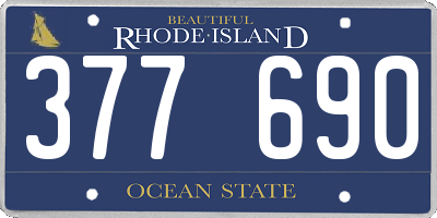 RI license plate 377690