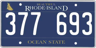 RI license plate 377693