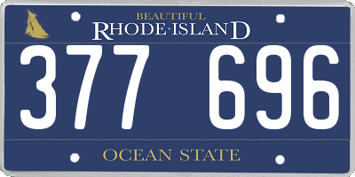 RI license plate 377696