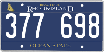 RI license plate 377698