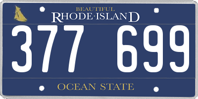RI license plate 377699