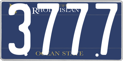 RI license plate 3777