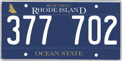 RI license plate 377702