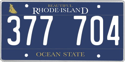 RI license plate 377704