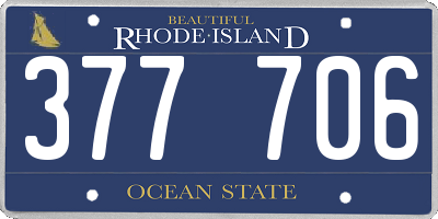 RI license plate 377706