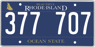 RI license plate 377707