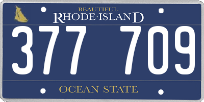 RI license plate 377709