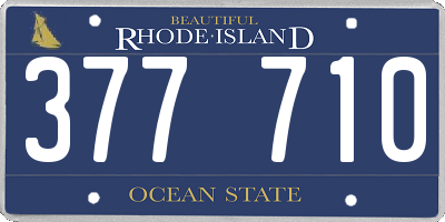 RI license plate 377710