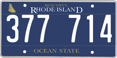RI license plate 377714